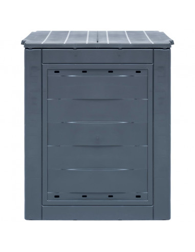 Compostiere per Giardino 2 pz Grigio 60x60x73 cm 520 L
