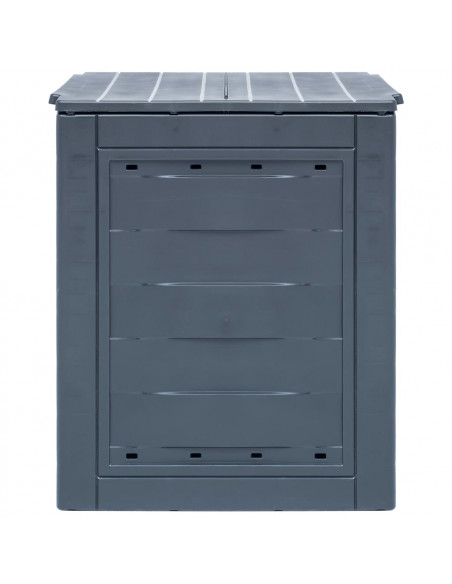 Compostiere per Giardino 2 pz Grigio 60x60x73 cm 520 L