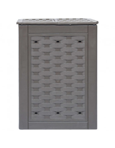 Compostiera Giardino Marrone 60x60x83 cm 300 L Rattan Plastica