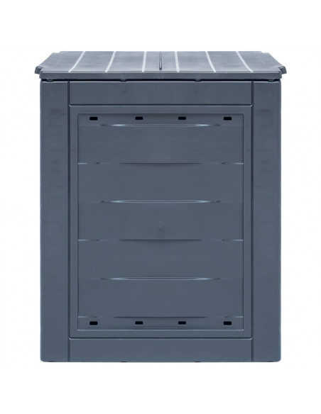 Compostiera da Giardino 60x60x73 cm 260 L Grigia