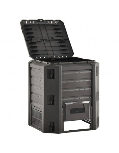 Compostiera da Giardino Nera 380 L