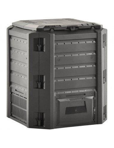 Compostiera da Giardino Nera 380 L