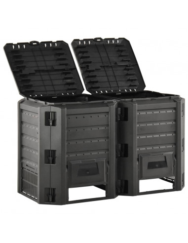 Compostiera da Giardino Nera 800 L