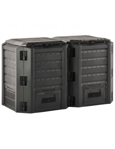 Compostiera da Giardino Nera 800 L