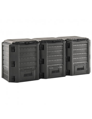 Compostiera da Giardino Nera 1200 L