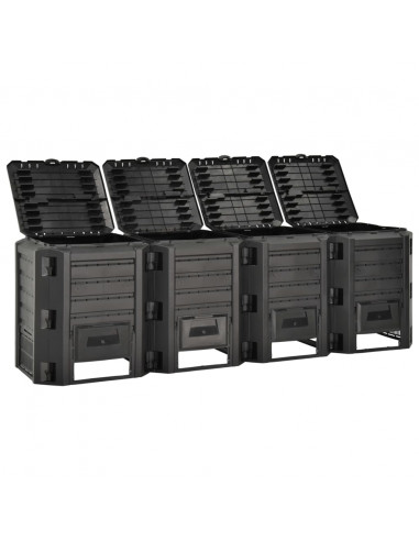 Compostiera da Giardino Nera 1600 L