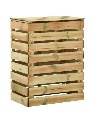 Compostiera da Giardino a Doghe 80x50x100cm in Pino Impregnato