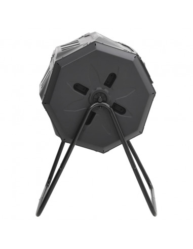 Compostiera da Giardino Nera 73x64x95 cm da 160 L