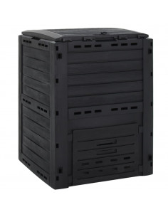 Compostiera da Giardino Nera 280 L in Polipropilene 2