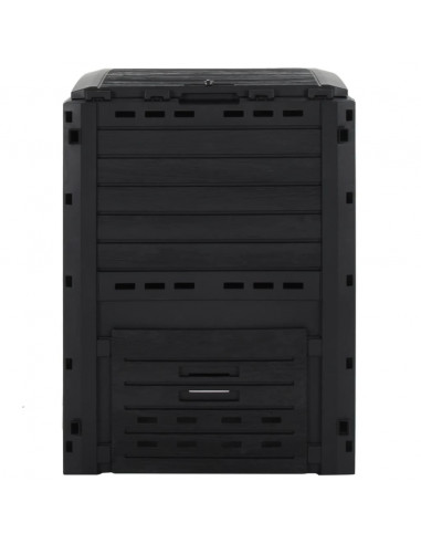 Compostiera da Giardino Nera 280 L in Polipropilene