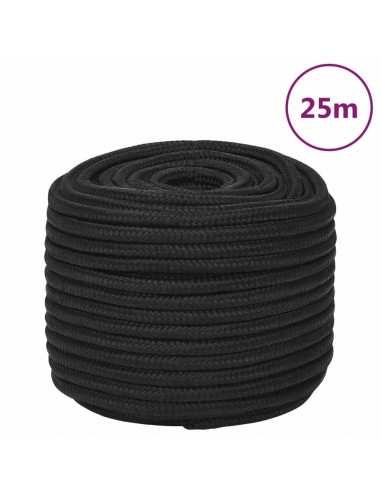 Corda Nautica Completamente Nera 14 mm 25 m in Polipropilene