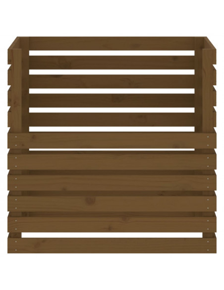 Compostiera Miele 80x80x78 cm in Legno Massello di Pino