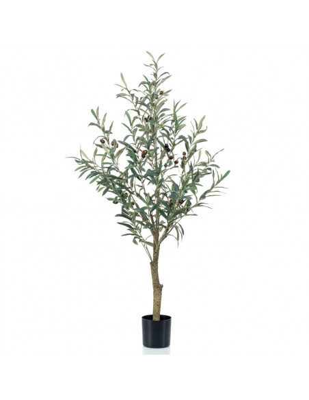 Emerald Ulivo Artificiale 115 cm in Vaso di Plastica