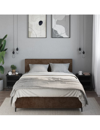 Comodini Neri 2 pz 40x30x40 cm in Truciolato