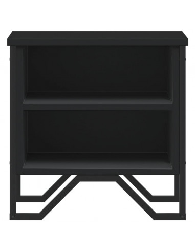 Comodini Neri 2 pz 40x30x40 cm in Truciolato