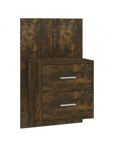 Comodini a Muro 2 pz Rovere Fumo