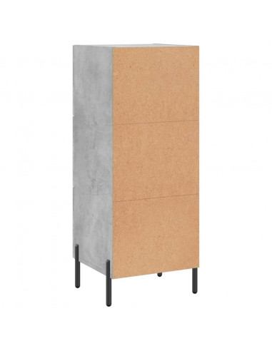 Credenza Grigio Cemento 34,5x34x90 cm in Legno Multistrato