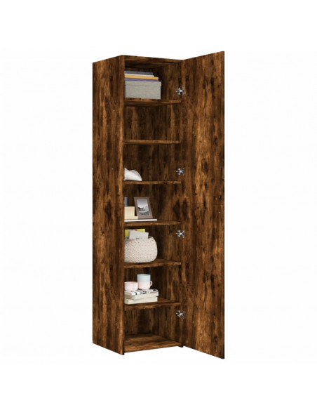 Credenza Rovere Fumo 45x42,5x185 cm in Legno Multistrato