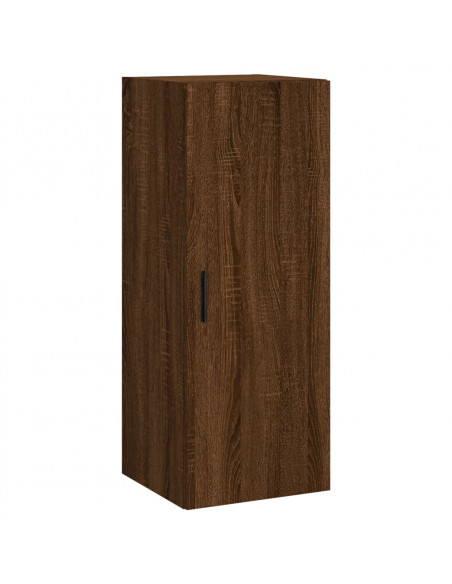 Credenza Rovere Marrone 34,5x34x180 cm in Legno Multistrato