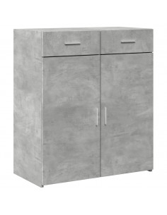 Credenza Grigio Cemento 80x42,5x93 cm in Legno Multistrato 2