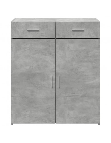 Credenza Grigio Cemento 80x42,5x93 cm in Legno Multistrato
