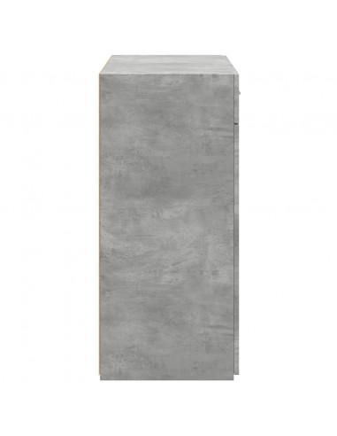 Credenza Grigio Cemento 80x42,5x93 cm in Legno Multistrato