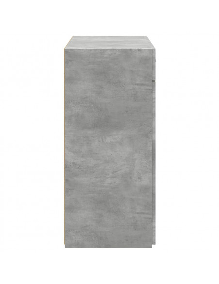 Credenza Grigio Cemento 80x42,5x93 cm in Legno Multistrato