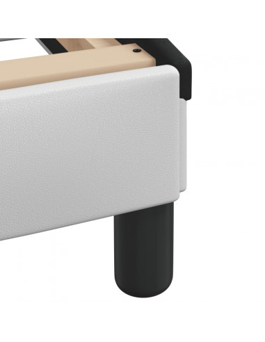 Giroletto con Testiera Nero e Bianco 140x200 cm in Similpelle