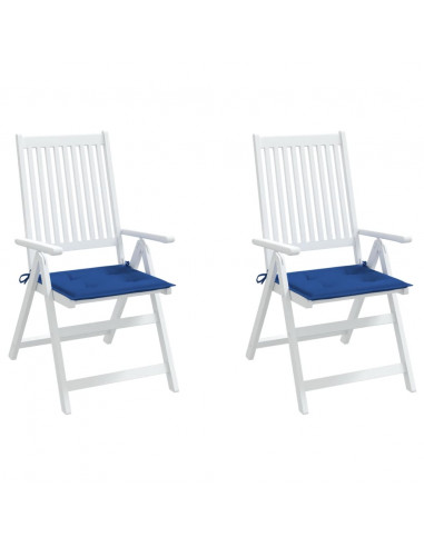 Cuscini per Sedia 2 pz Blu Reale 40x40x3 cm in Tessuto Oxford