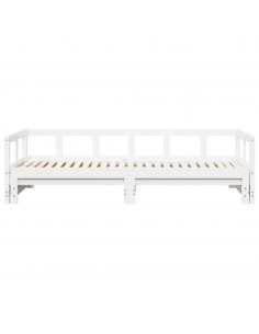 Dormeuse senza Materasso Bianca 90x200 cm Legno Massello Pino