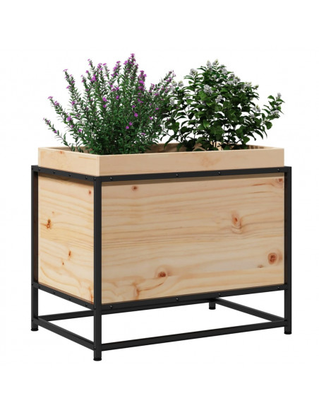 Fioriera da Giardino 60x40x50 cm in Legno Massello di Pino
