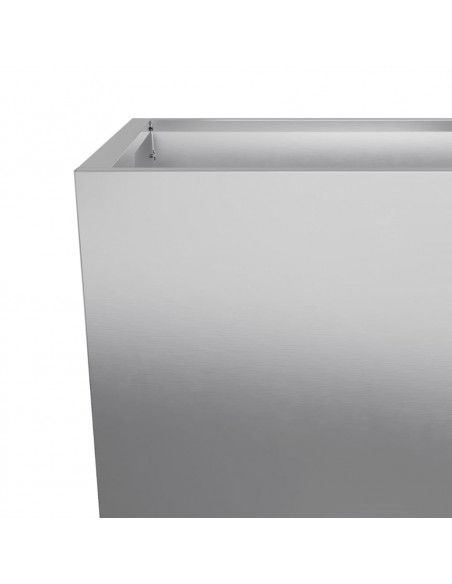 Fioriere da Giardino 2 pz 45x45x75 cm in Acciaio Zincato
