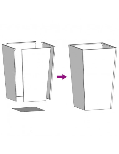 Fioriere da Giardino 2 pz 45x45x75 cm in Acciaio Zincato