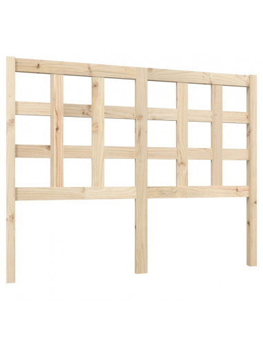 Testiera Letto 125,5x4x100 cm in Legno Massello di Pino