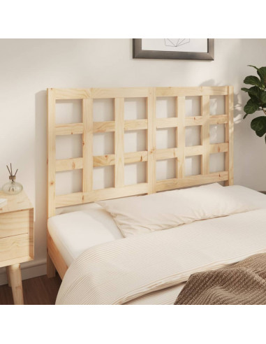 Testiera Letto 125,5x4x100 cm in Legno Massello di Pino