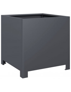 Fioriera da Giardino Antracite 40x40x40 cm in Acciaio 2