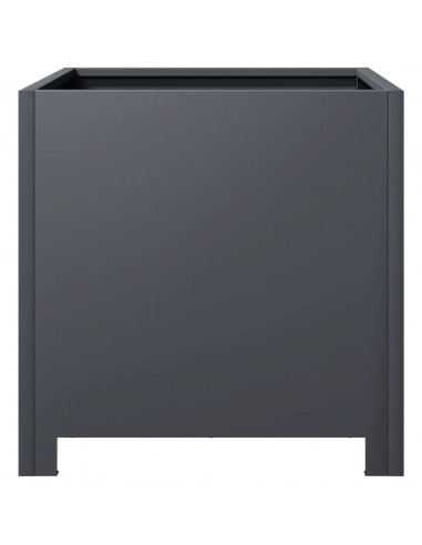 Fioriera da Giardino Antracite 40x40x40 cm in Acciaio