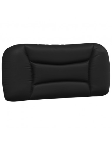 Giroletto con Testiera Nero e Bianco 90x200 cm in Similpelle