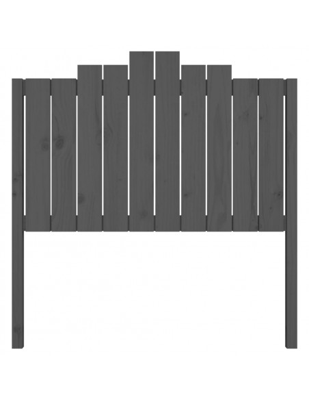 Testiera per Letto Grigia 106x4x110cm in Legno Massello di Pino