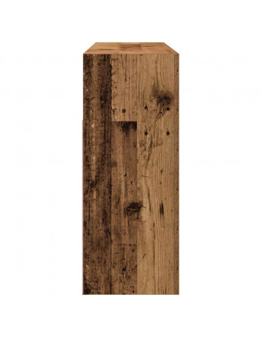 Credenza con Luci LED Legno Antico 115,5x30x75 cm in Truciolato