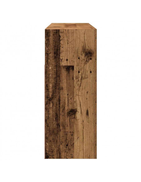 Credenza con Luci LED Legno Antico 115,5x30x75 cm in Truciolato