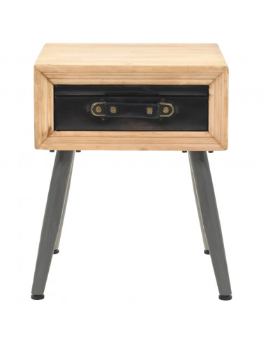 Comodino in Legno Massello di Abete 43x38x50 cm