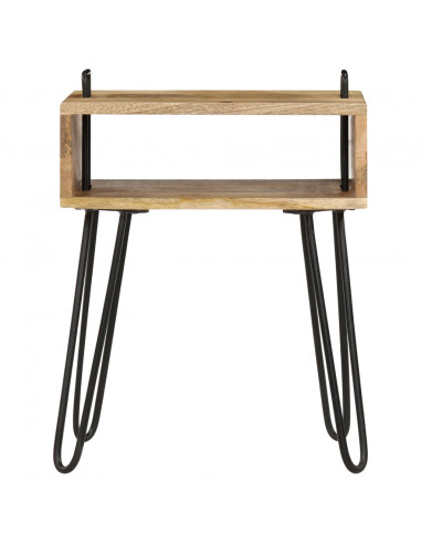 Comodino in Legno Massello di Mango 40x34x47 cm