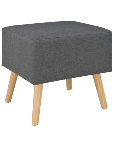 Comodino Grigio Scuro 40x35x40 cm in Tessuto