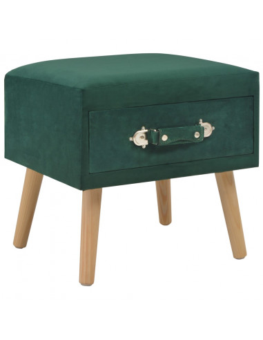 Comodino Verde 40x35x40 cm in Velluto