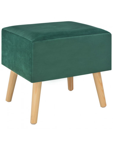 Comodino Verde 40x35x40 cm in Velluto