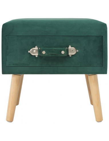 Comodino Verde 40x35x40 cm in Velluto