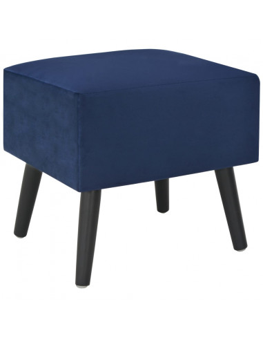 Comodino Blu 40x35x40 cm in Velluto