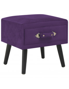 Comodino Viola Scuro 40x35x40 cm in Velluto 2