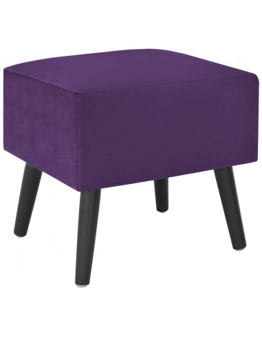 Comodino Viola Scuro 40x35x40 cm in Velluto